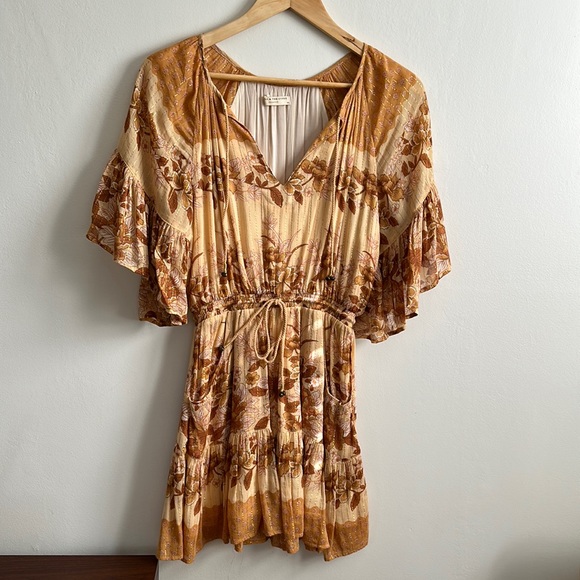 Spell & The Gypsy Coco Lei Flutter Mini Dress - Picture 1 of 4